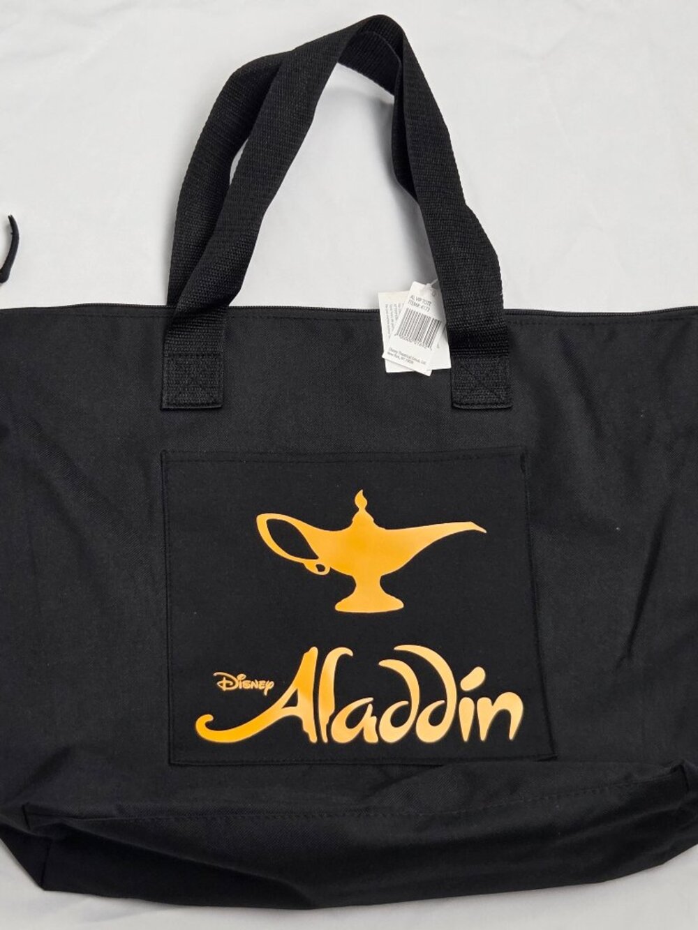 DISNEY ALADDIN BROADWAY THEATRE VIP TOTE BAG CANVAS w/TAGS BLACK/YELLOW